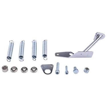 Imagem de Czomoizc 1 conjunto de kit de mola de retorno duplo de acelerador de carburador cromado compatível com carburador Holley 2300 2305 4150 4160 SBC BBC Chevy Ford carb