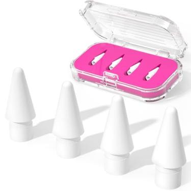 Imagem de JOOSKO Pontas de lápis de substituição para Apple Pencil Pro/USB-C/2ª geração/pontas de 1ª geração (com estojo de armazenamento), pontas resistentes ao desgaste para acessórios iPad Pencil (pacote com