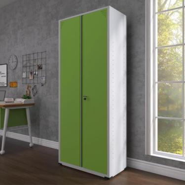 Imagem de Armário de Aço 2 Portas 4 Prateleiras com Chave AP409SL - Pandin Móvei