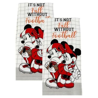 Imagem de Best Brands Consumer Products Inc. Toalha de cozinha 100% algodão Mickey e Minnie, pacote com 2, toalhas de cozinha decorativas macias e absorventes perfeitas para secar pratos e mãos - lavável na