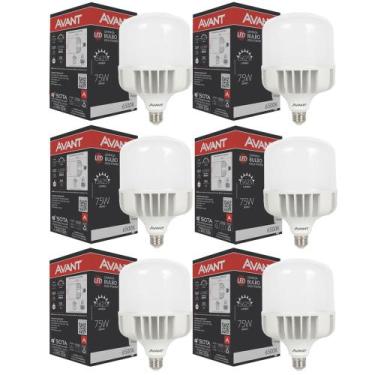 Imagem de 6 Lâmpada Led Bulbo Hp 75w Soquete E27 Luz Branco Bivolt - Avant
