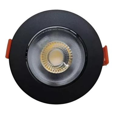 Imagem de Spot Preto Redondo 7W Smd Led Direcionável Embutir 110/220V