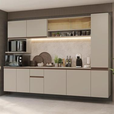 Imagem de Armário De Cozinha Completa 280 Cm Suspensa Crema Nice Madesa 05