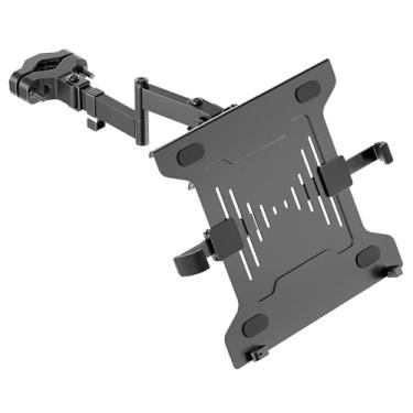 Imagem de monTEK Bandeja de montagem universal 2 em 1 para notebook de 10 a 15,6 polegadas ou monitor de 17 a 81 polegadas, suporte de laptop de movimento completo com placa VESA removível de 75/100 mm, serve