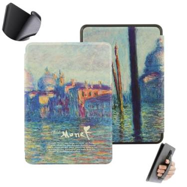Imagem de GUKSRASO Capa para 6.8" Kindle Paperwhite 11ª Geração/Signature Edition (Modelo: M2L3EK/M2L4EK) - Material TPU à Prova D'água com Suspensão Automática, Alça de Mão