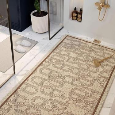 Imagem de Tapete De Chuveiro De Bucha Tapete De Banho Tapete De Banheiro De Canto Antiderrapante Para Chuveiro Interno Tapete De Banho De Pvc Para áreas De Chuveiro Molhado De Banheiro, E, （120x180CM）