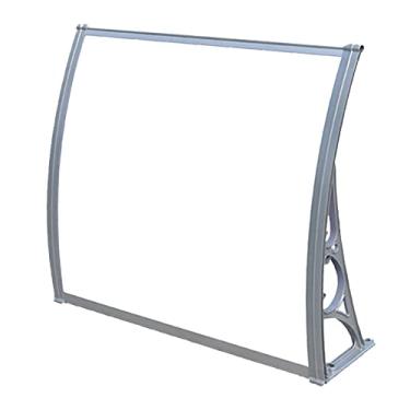 Imagem de Dossel da porta da frente, abrigo de chuva para janela, capa de policarbonato transparente, suporte de liga de alumínio, expansível (tamanho: 80 x 120 cm) (uma cor 60 x 60 cm)
