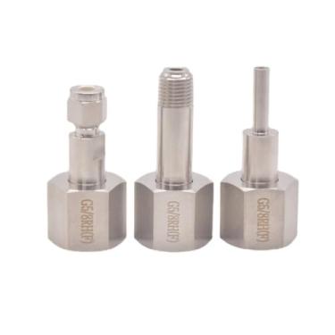 Imagem de W21.8 5/20.3 cm fêmea mão direita esquerda 1/10.2 cm NPT compressão 316 conector inoxidável nitrogênio argônio hélio hidrogênio cilindro de aço (W21.8-14RH-1l4Weld)