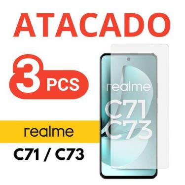 Imagem de Kit 3 Películas De Vidro 3D Compatível Para Realme C71 / C73 - Db