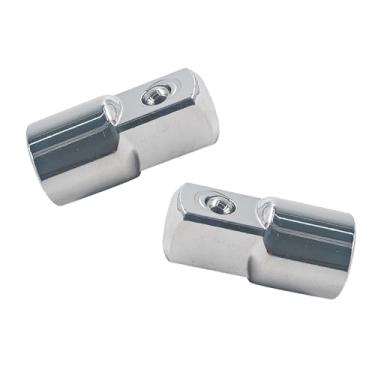 Imagem de Adaptador de soquete de aço CR-V, 2 peças, unidade (F) x 3/8 polegadas (M) CR-V, adaptador de chave de soquete de chave de impacto fêmea para macho para ferramenta de conversão de extensão