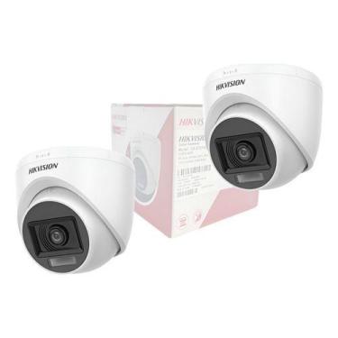 Imagem de 2x Camera Analogica Hikvision Ds-2ce76d0t-exlpf 2.8mm