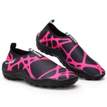 Imagem de Sapatilha Aquática Feminina de Neoprene Premium Rosa Solado Antiderrapante Hidro Natação-Feminino