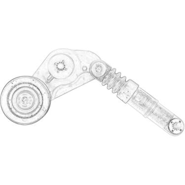 Imagem de AULINK Conjunto tensor de correia LR034128 com polia (2.0L L4) para Land Rover LR2 2013-2015, Discovery Sport 2015-2017, Range Rover Evoque 2012-2017 LR028880 39405 BJ326A228CA