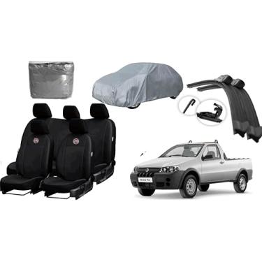 Imagem de Capa de couro +Capa de cobrir + Limpador de para - brisa -Fiat strada 04-11