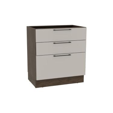 Imagem de Balcão De Cozinha Amsterdam Ph 3133 C- 3 Gavetas E Divisor De Talheres S- Tampo 80cm Avela-off White - Herval