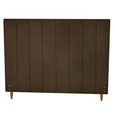 Imagem de Cabeceira Vitória Para Colchão 1,58m Para Colchão Queen Size Suede Marrom - Aurora Line