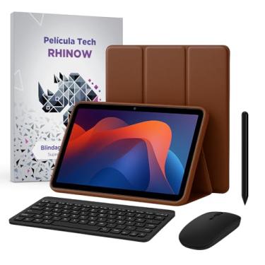 Imagem de Kit Capa Slim para Xiaomi Redmi Pad 2: Película de vidro + Caneta Precision + Teclado e Mouse (Rhinow) (Marrom)