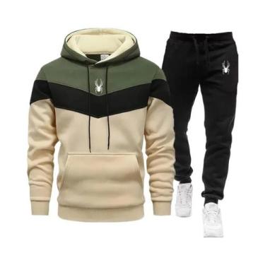 Imagem de Conjunto De Moletom Casual Masculino Tricolor De Alta Qualidade Para E