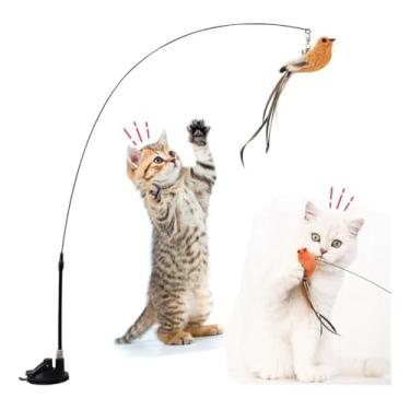 Imagem de Brinquedo Interativo Gato Varinha Ventosa Fixa Chao Parede