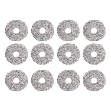 Imagem de Pano de limpeza durável, acessório compatível com os modelos Xiaomi X20+, X10+, X20 Plus e X10 Plus. Peças de reposição para o pano de limpeza do aspirador robô.(12 pcs)