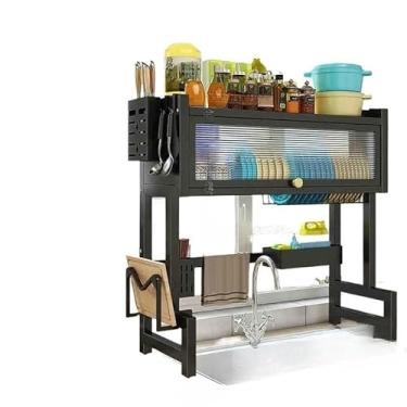 Imagem de Escorredor De Louça Suspenso Organizador Louça(E 2 andares 1 portas 75cm)
