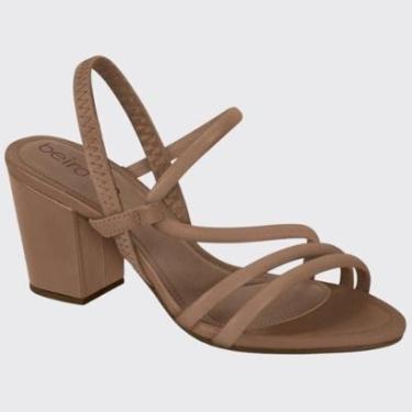 Imagem de Sandália Feminina Salto Bloco Tiras Cruzadas Beira Rio 8280.686.21191-Feminino