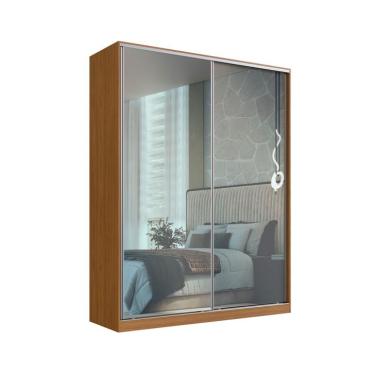 Imagem de Guarda-Roupa Casal com 2 Espelhos Gioh 2 Portas 3 Gavetas Freijó