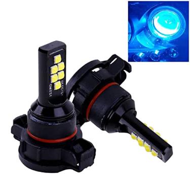 Imagem de SOCAL-LED 2x H16 5202 Lâmpada de neblina LED Avançada 3030 SMD Lâmpada DRL colorida brilhante para uso diurno, Azul claro