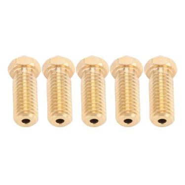 Imagem de GOTOTOP Bicos Extrusores para Impressora 3d, 5 Peças, Kit de Bico de Latão, Estrutura Em Forma de Funil de 0.6mm para Qidi Plus 3, Kit de Latão 0.6mm, Peças de Impressão Hotend
