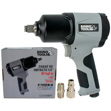 Imagem de Chave de Impacto Pneumática Rhino Tools – 1/2” 82 kgf.m Twin Hammer 820 Nm Leve Ergonômica para Aperto e Desaperto