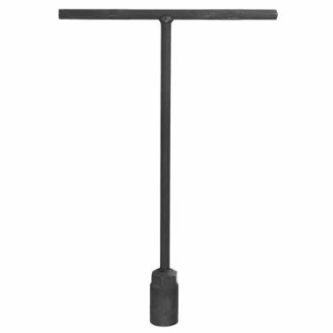 Imagem de HARFINGTON Soquete de chave em T 19 mm de aço de carbono métrico de 6 pontos com alcance longo para reparo de motocicletas e bicicletas, cinza, preto