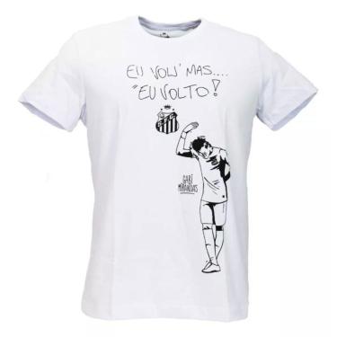 Imagem de Camiseta Santos Neymar Jr Eu Volto Branco Oficial Licenciada-Unissex