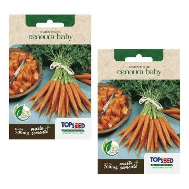 Imagem de 2x Sementes De Cenoura Baby Alta Germinação e Produção Horta Em Casa -