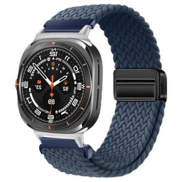 Imagem de XNWKF Pulseira esportiva trançada de nylon para Samsung Galaxy Watch Ultra, 47 mm, correa Galaxy Watch 7 Ultra, Watch 7 Ultra, Ágata