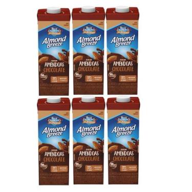 Imagem de Kit 6 Bebida De Amêndoas Almond Breeze Chocolate 1l