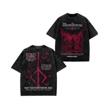 Imagem de Camiseta Oversized Vintage De Algodão Com Estampa De Jogo Lavada Para 