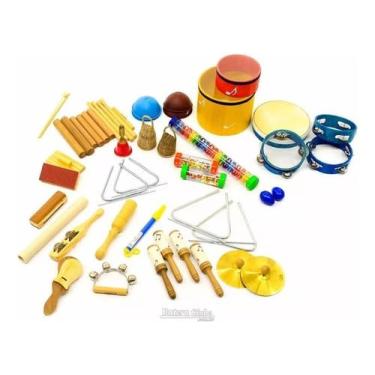 Imagem de Bandinha Rítmica Jog Vibra Instrumento P3680 Kit 34 Peças