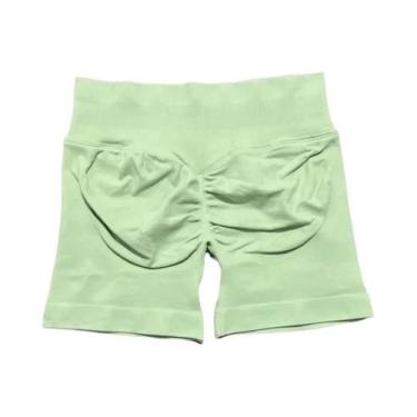 Imagem de Shorts De Yoga Femininos De Cintura Alta Para Fitness E Treino, Com Ef