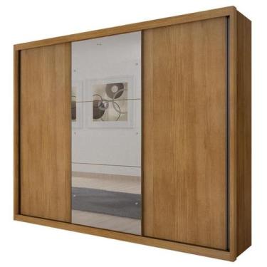 Imagem de Guarda Roupa Casal Palazzo 3 Portas 6 Gavetas Cumaru 23 com Espelho  N