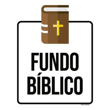 Imagem de Kit 3 Placas Sinalização - Fundo Bíblico Desenho