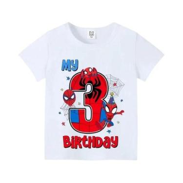 Imagem de Camiseta De Verão Infantil Do Homem-Aranha, Estampa Digital De Desenho