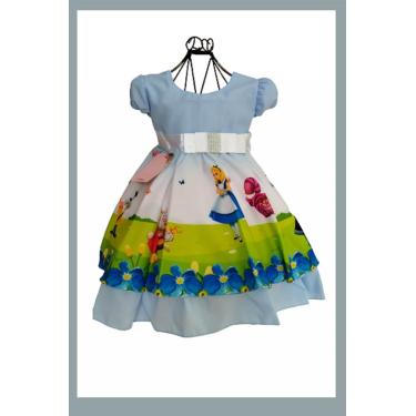 Imagem de Vestido Infantil Luxo tema Alice