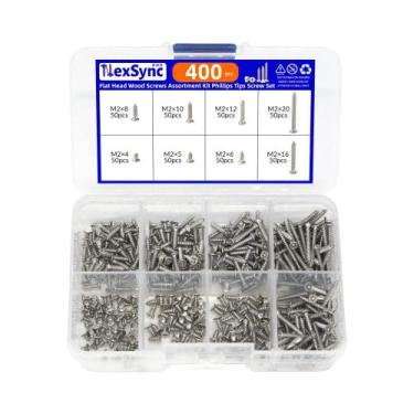 Imagem de Conjunto De Parafusos De Madeira Phillips De Cabeça Plana M2 Com 400 O