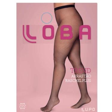 Imagem de Meia Calça Arrastão Loba Plus Size 17610-001, Preto, XG