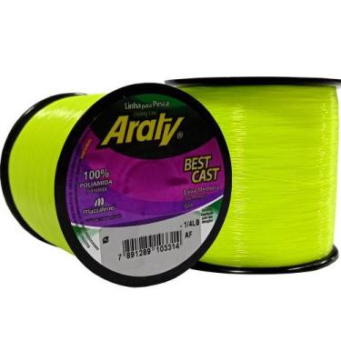 Imagem de Linha de Pesca ARATY BEST CAST 100G 1/4 LB, 0,25mm, Amarelo