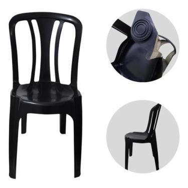 Imagem de Cadeira Poltrona De Plastico Sem Braços Bistrô Reforçado Pre - Congrat