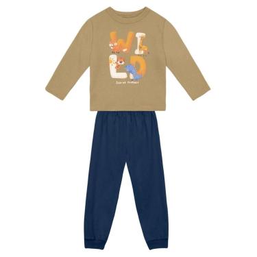 Imagem de Conjunto infantil em moletom peluciado de animais Brandili