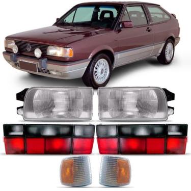 Imagem de Kit Farol Volkswagen Gol Quadrado 1991 1992 1993 1994 1995 + Pisca + L