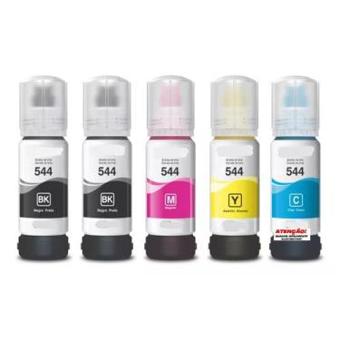 Imagem de Kit 5 Refil Tinta Para T544 L3110 L3150 L3250 B Y C M cores - a2r supr