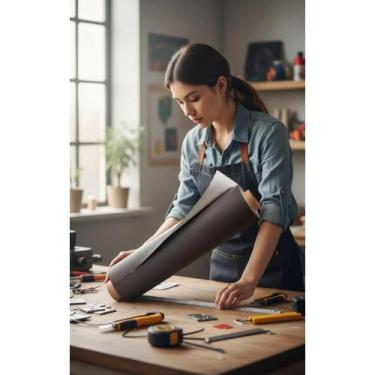 Imagem de Manta Magnética Adesivada 5m x 30cm x 0.3mm Preta Flexível - Congratul